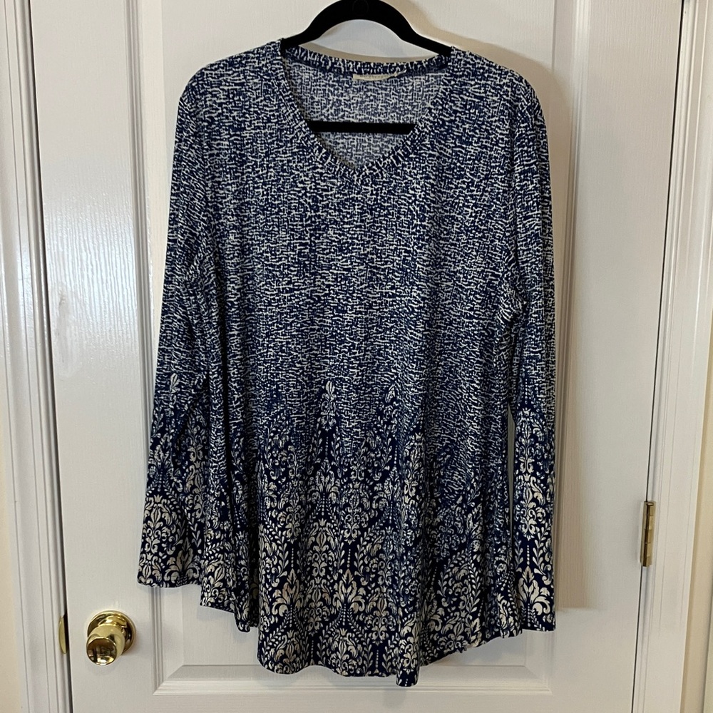 Navy/Ivory Women's Tunic 2X